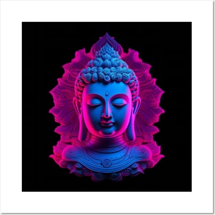 Neon buddha Posters and Art